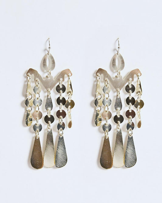 Antique Silver Waterfall Earrings