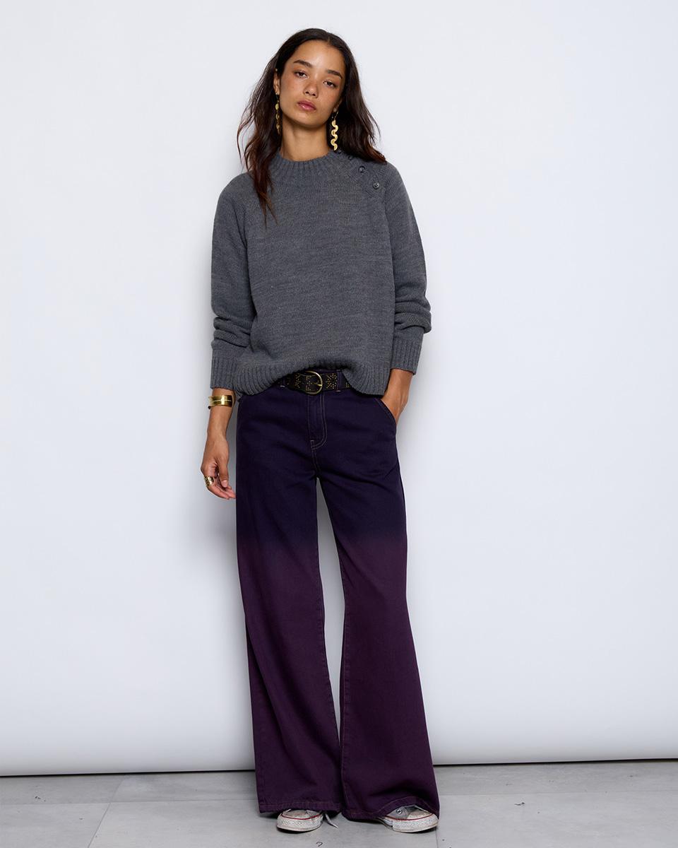 Pantalón Dip Dye Morado - 1