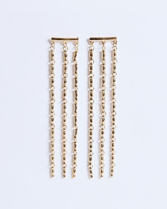 Long Gold Strip Earrings