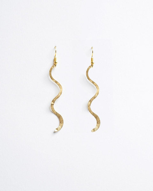 Gold Snake Earring