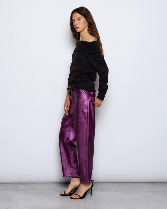 Fuchsia Metallic Pants