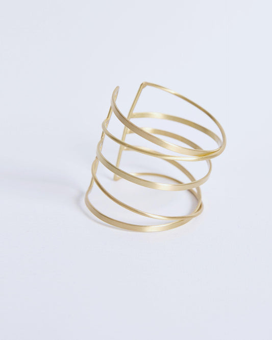 Gold Crossed Strips Bracelet