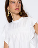 Blusa Gomas Volantes Mangas Blanco - 1