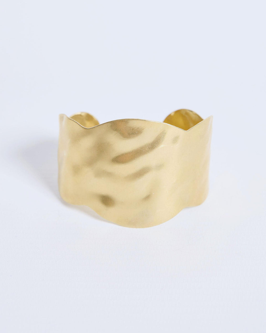 Wide Wave Gold Bracelet