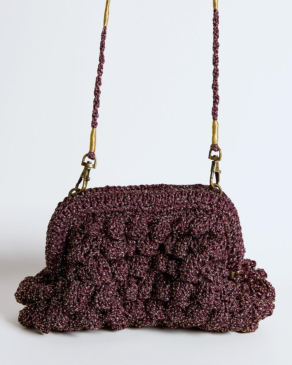 Bolso Crochet Morado - 1