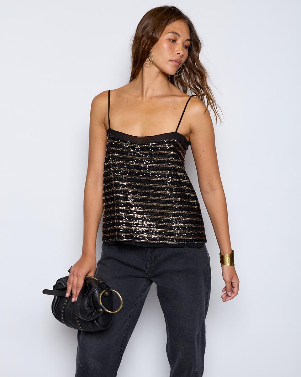 Gold Sequin Top