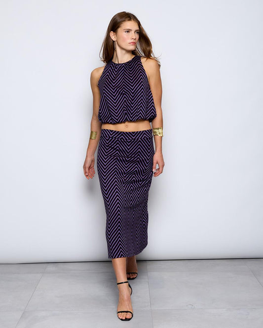 Purple Zigzag Skirt