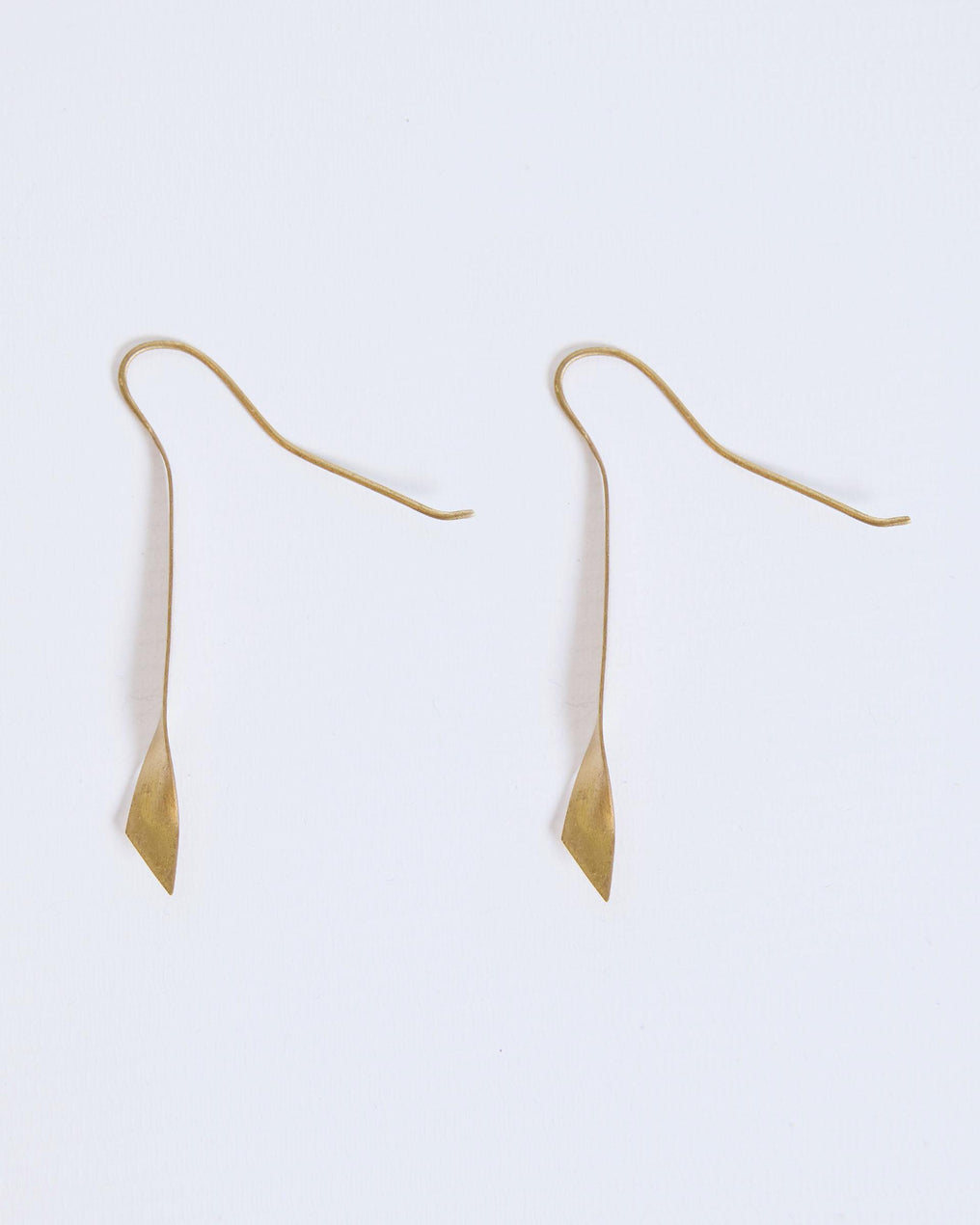 Gold Flat Strip Earrings