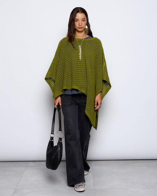 Green Openwork Cape