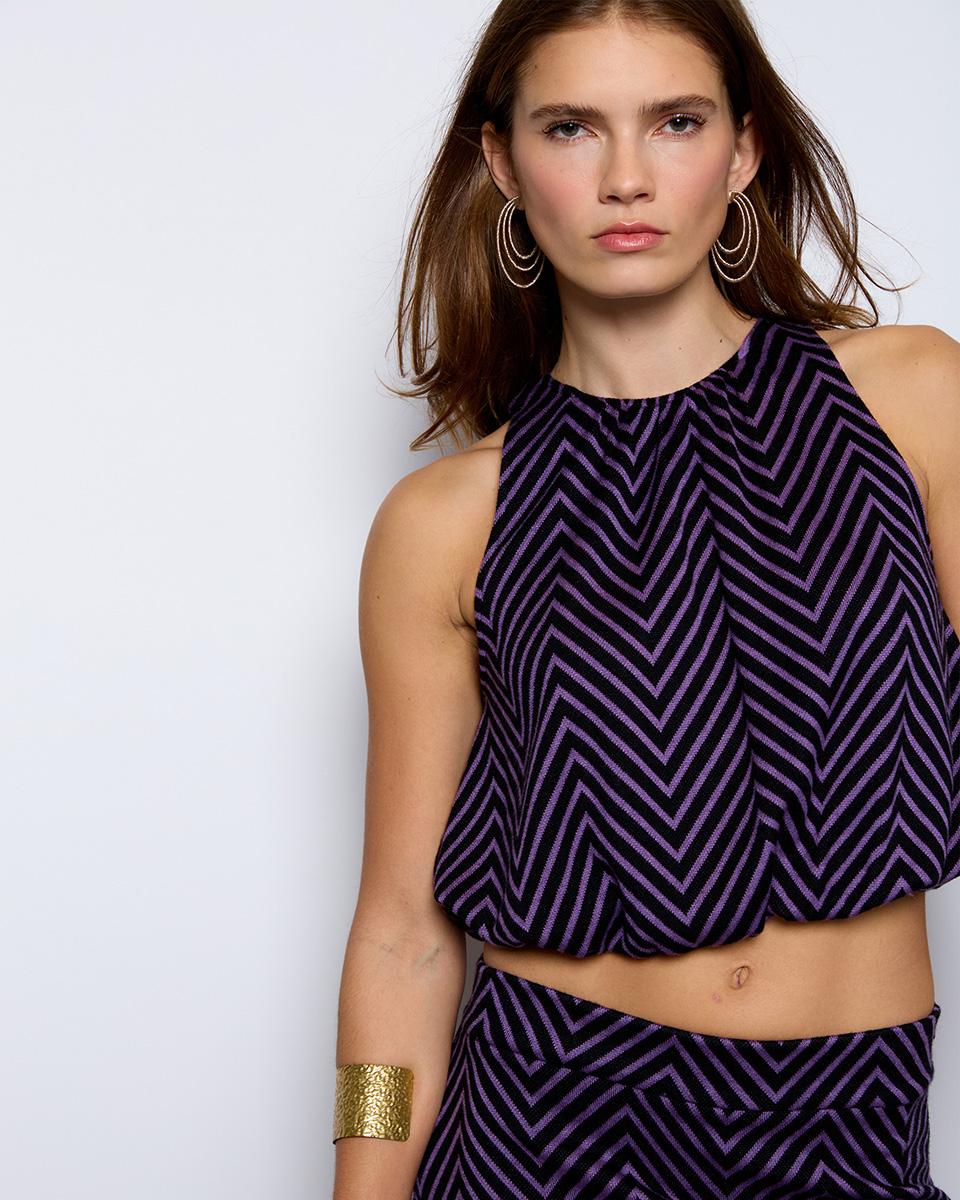 Purple Zigzag Balloon Top