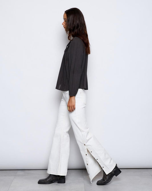 Flare Jeans with White Slits