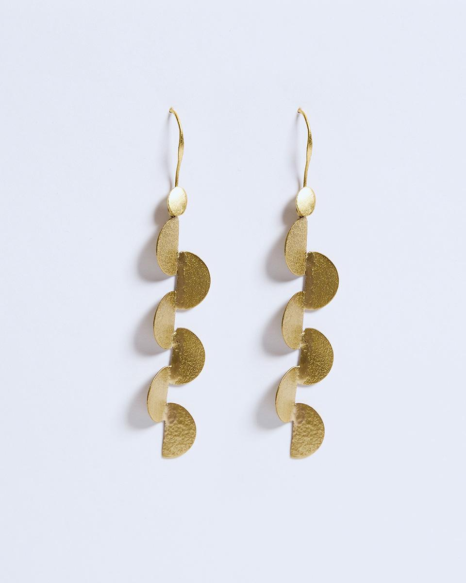 Gold Semicircles Earring