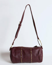 Bolso De Piel Tachas Mini Burdeos - 1