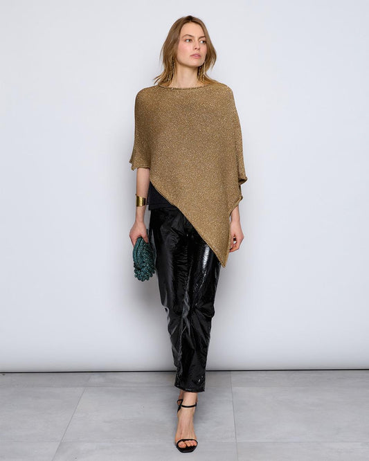 Poncho Punto Lurex Oro