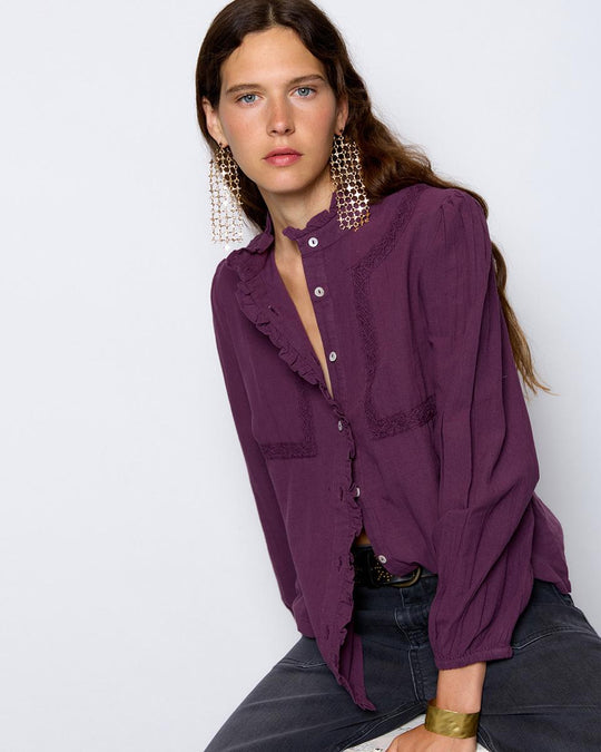 Blusa Canesu Puntilla Morado - 1