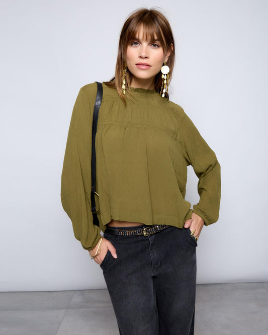 Blusa Gomas Pechera Verde - 1