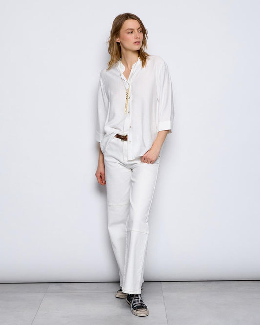 White French Sleeve Blouse