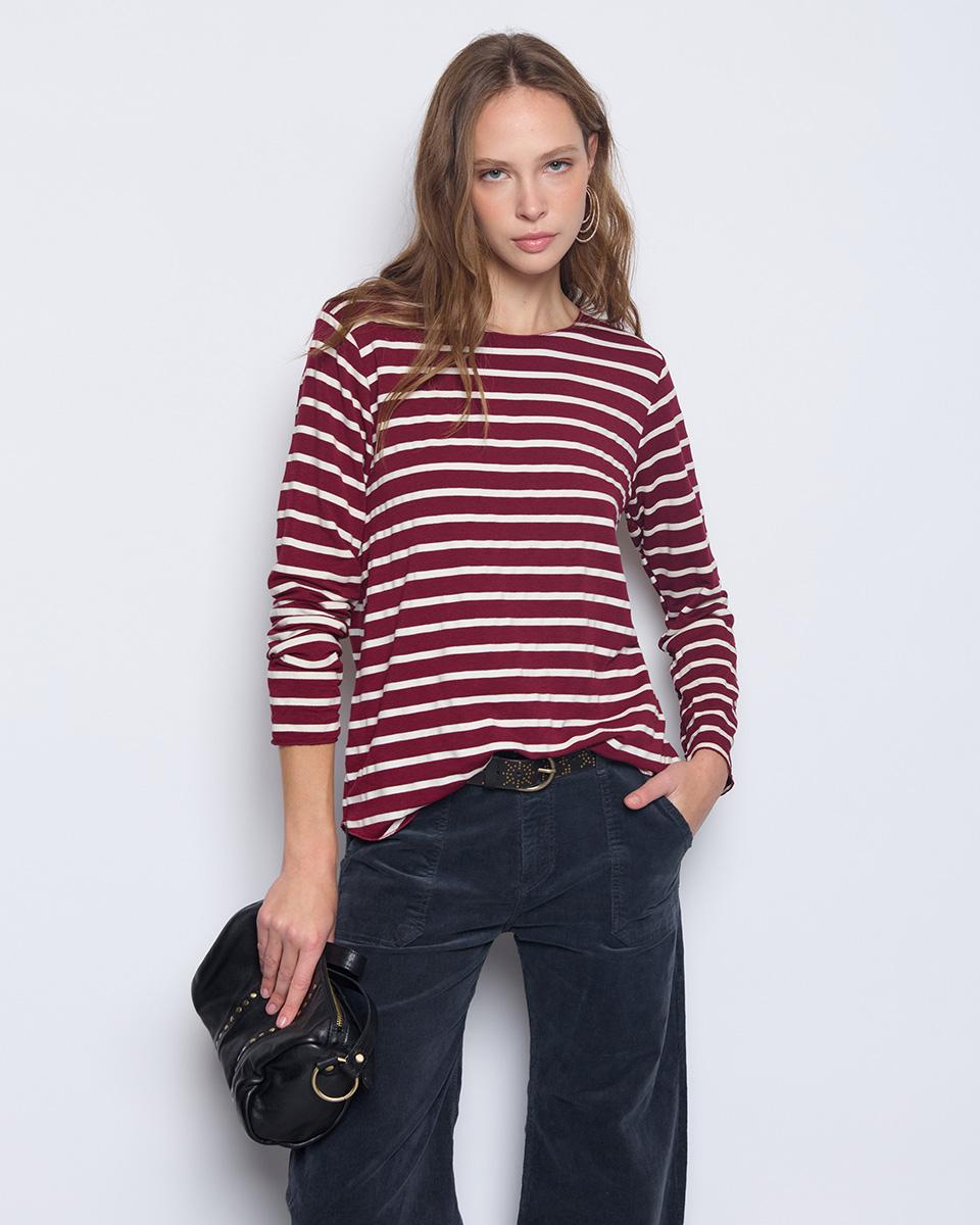 Garnet Striped Sweatshirt