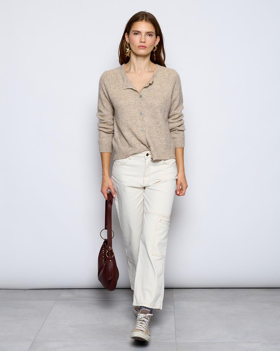 Beige Soft Touch Knit Jacket