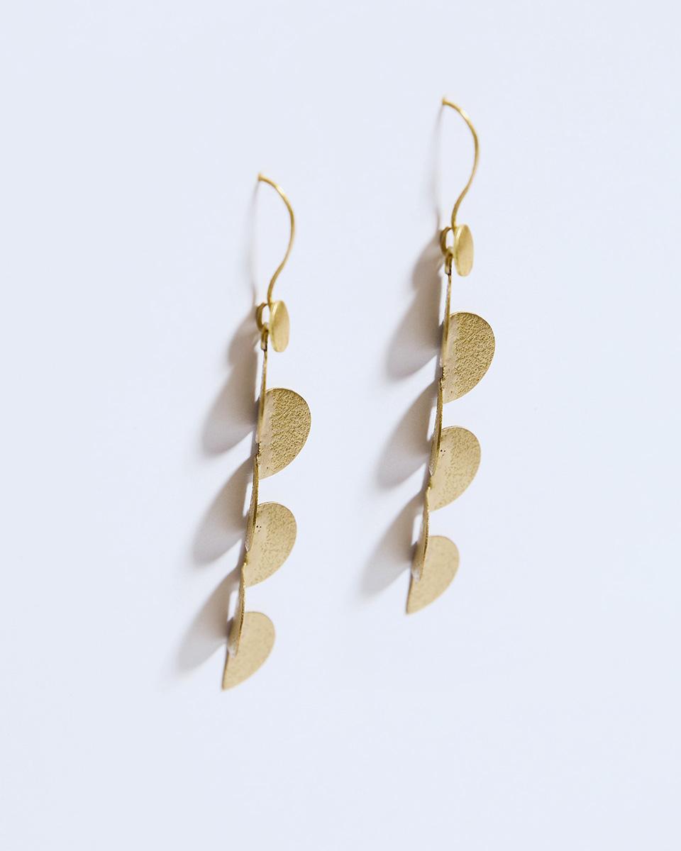 Gold Semicircles Earring