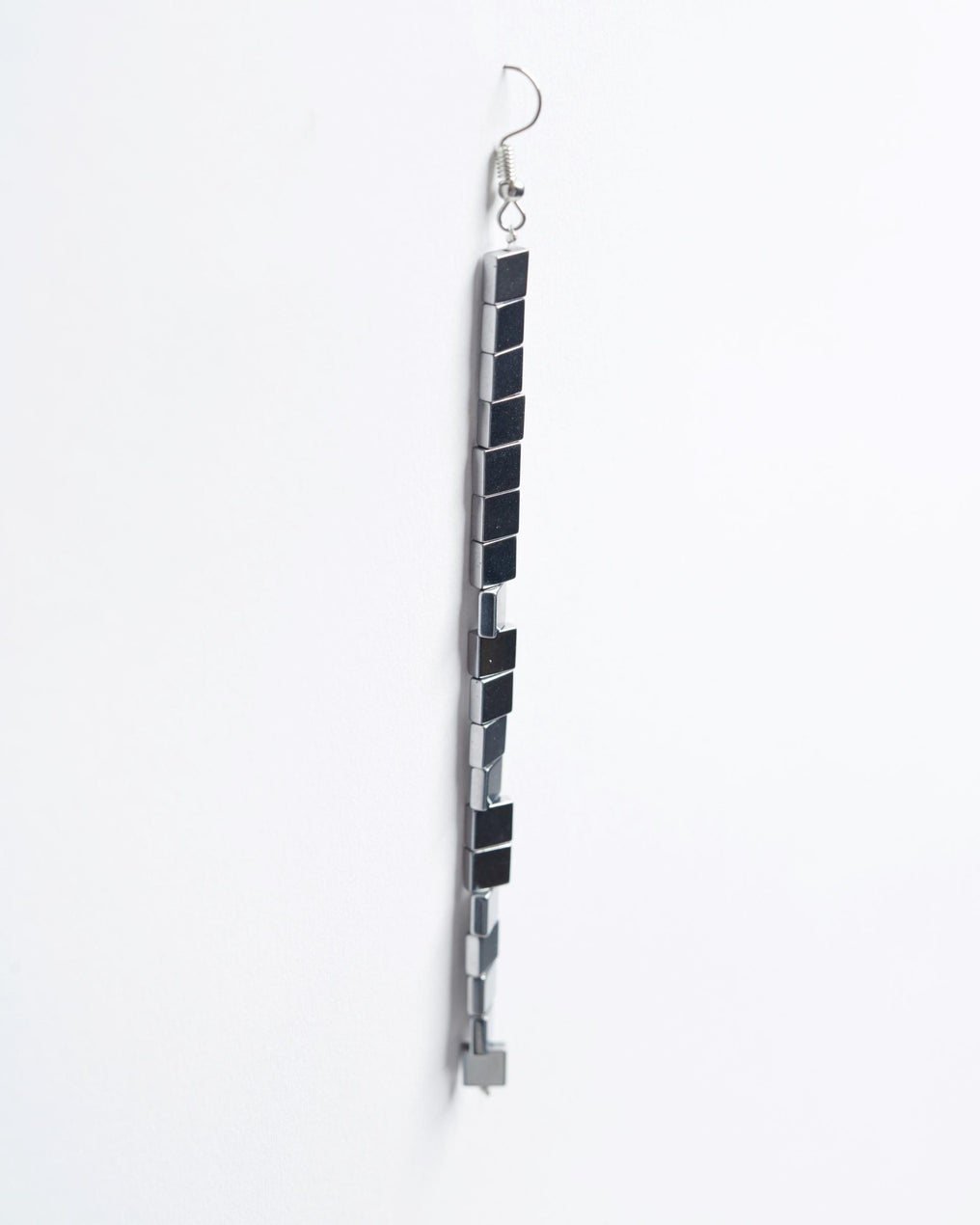 Silver Square Strip Earrings