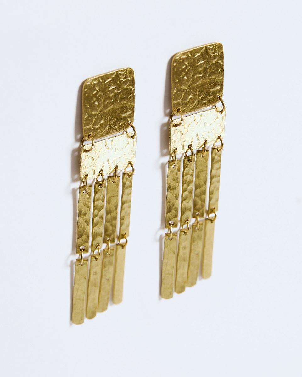 Pendientes Tetris Cuadrados Oro - 2