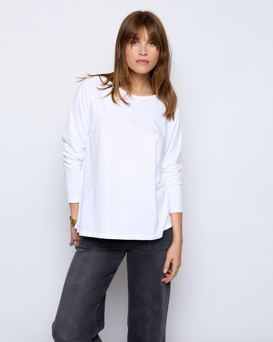 White Raglan Sleeve T-shirt