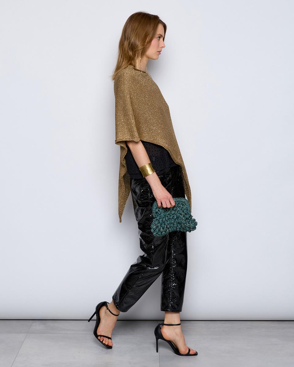 Poncho Punto Lurex Oro