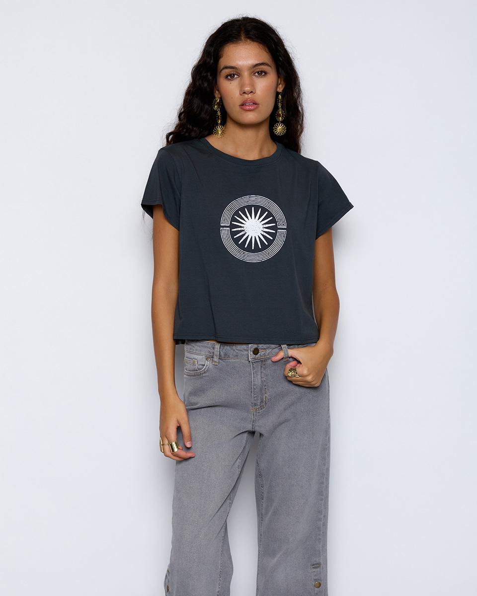 Anthracite Sun Short Sleeve T-shirt