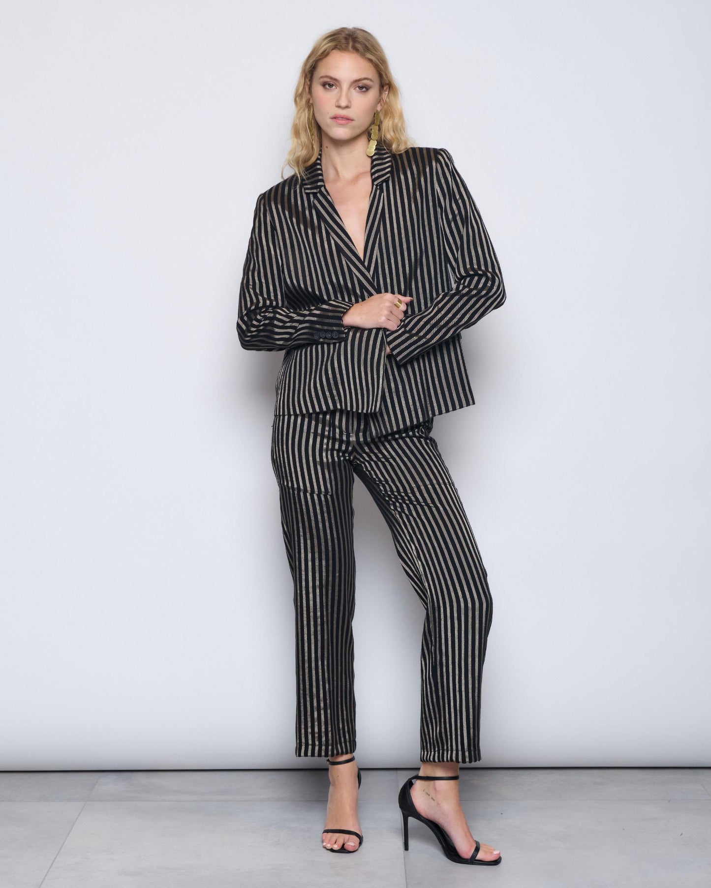 Bronze Striped Blazer