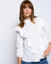 Blusa Volantes Blanco - 2