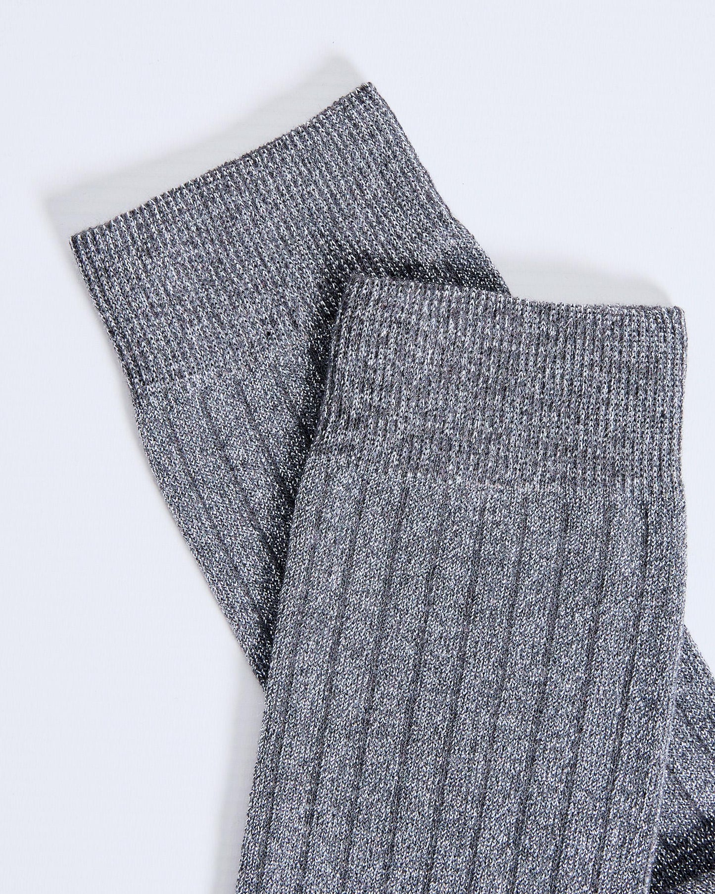 Anthracite Lurex Mid-Calf Socks