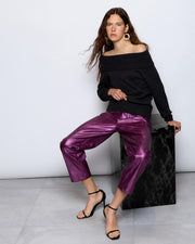 Pantalón Metalizado Fucsia - 2