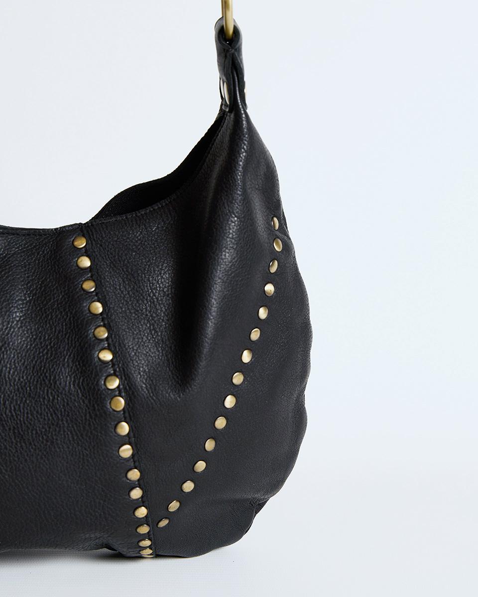 Black Studded Leather Bag