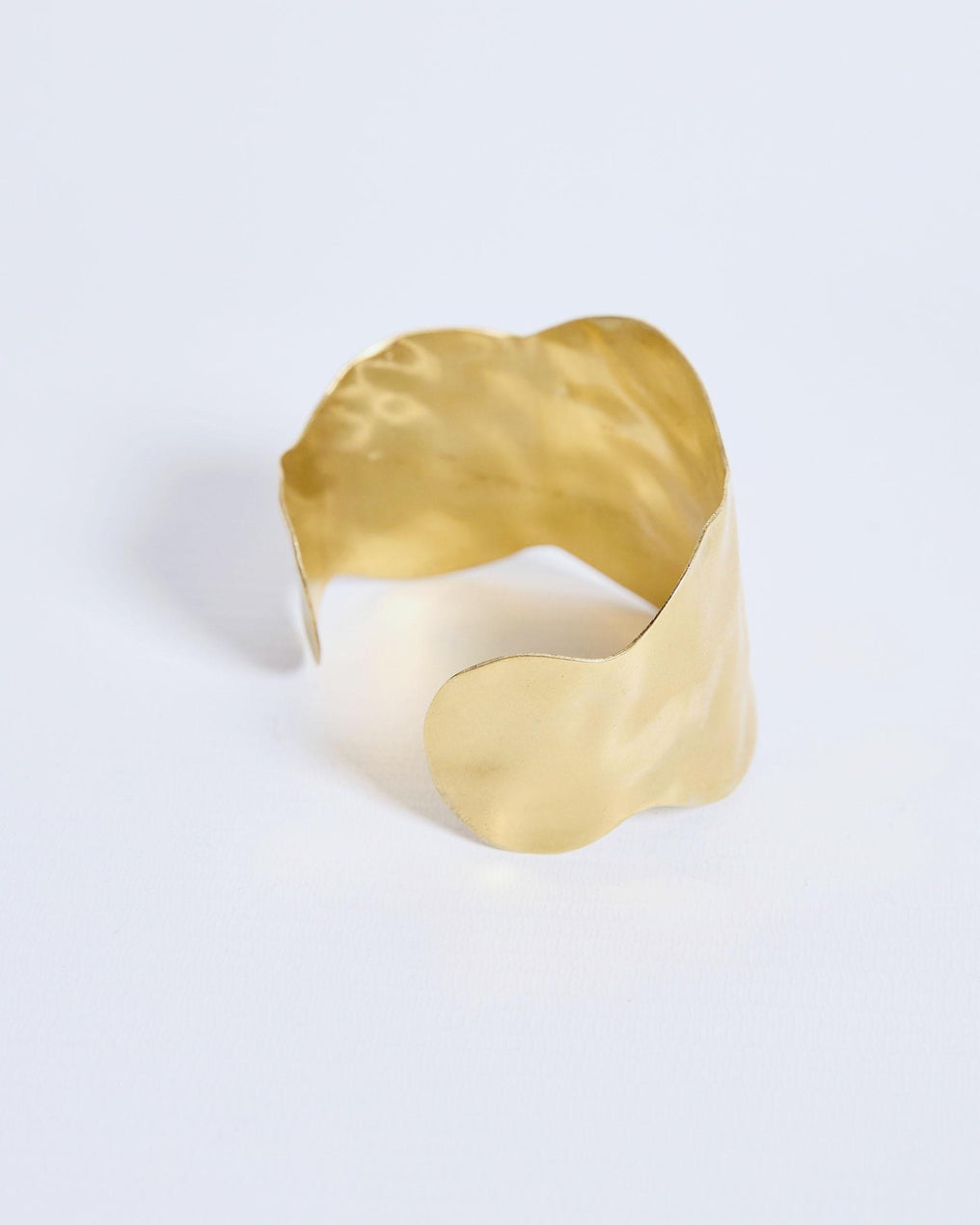 Wide Wave Gold Bracelet