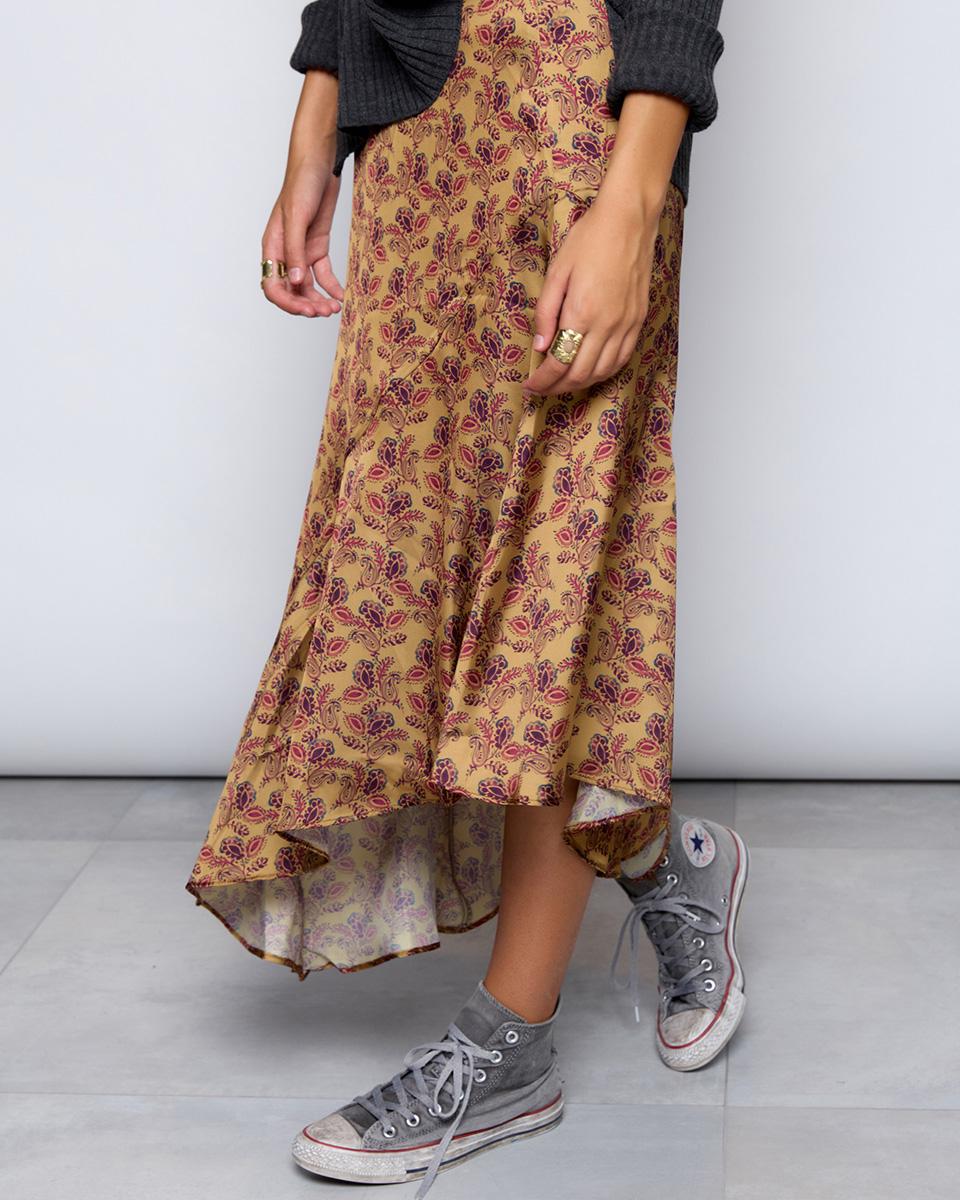 Mustard Asymmetrical Skirt