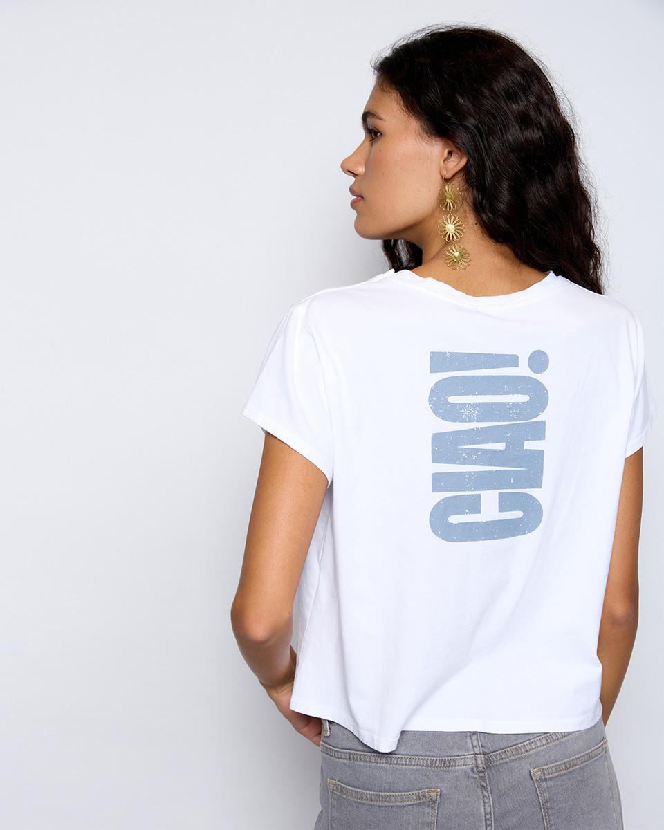 White Word Short Sleeve T-Shirt