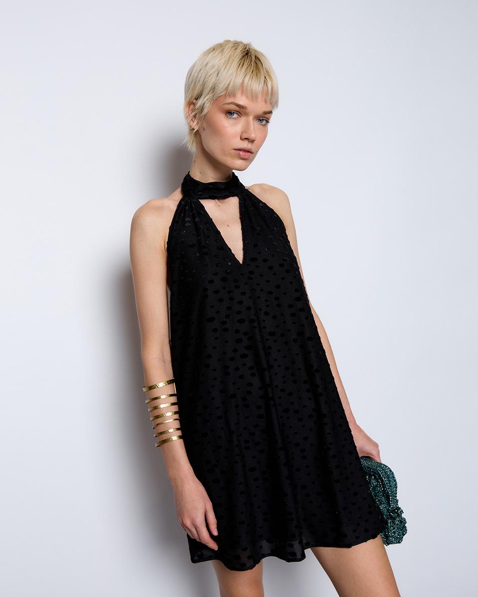 Short Black Polka Dot Dress