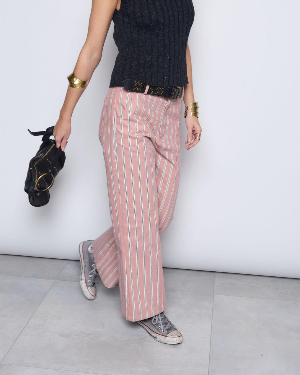 Pink Striped Pants