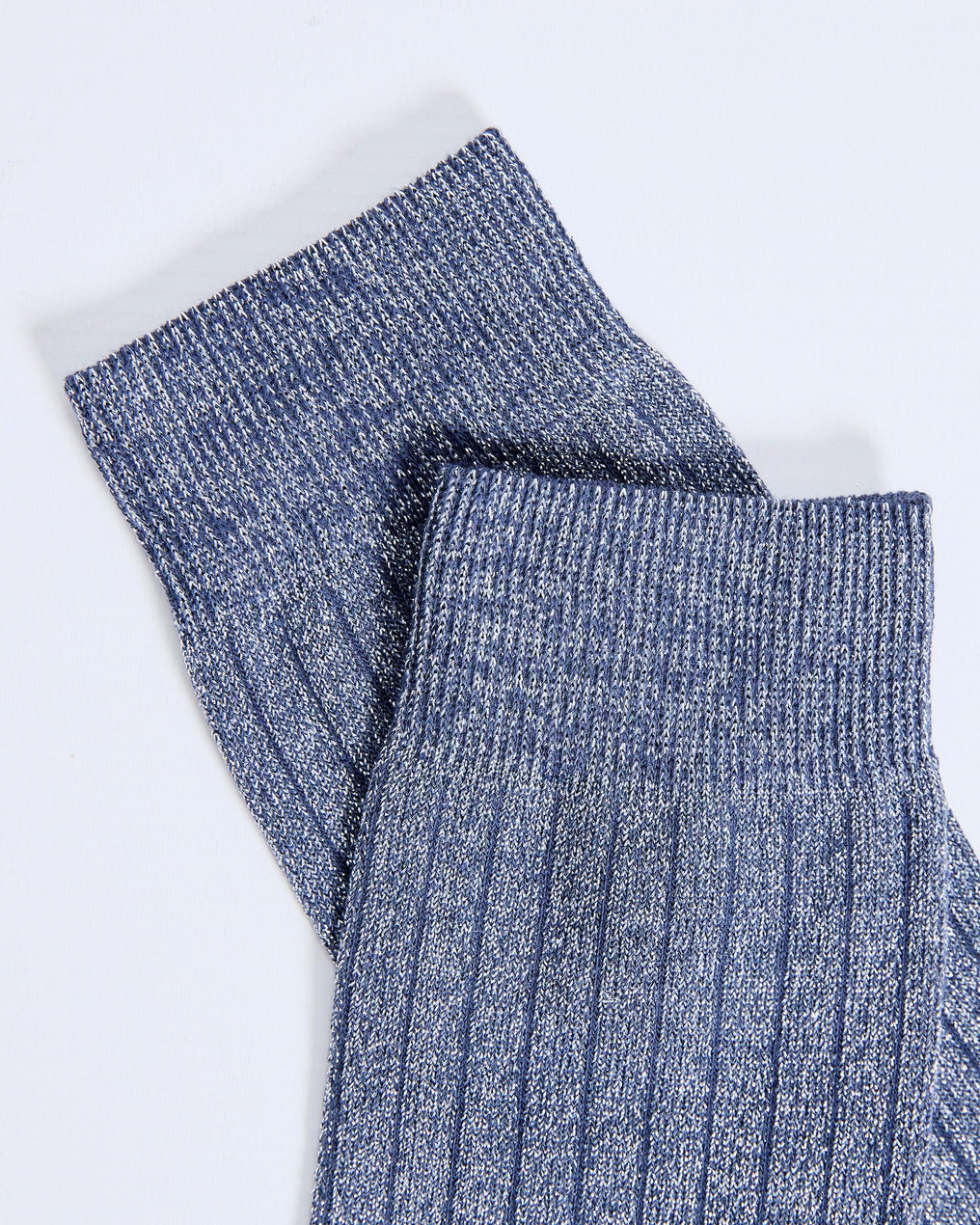 Blue Lurex Mid-Calf Socks