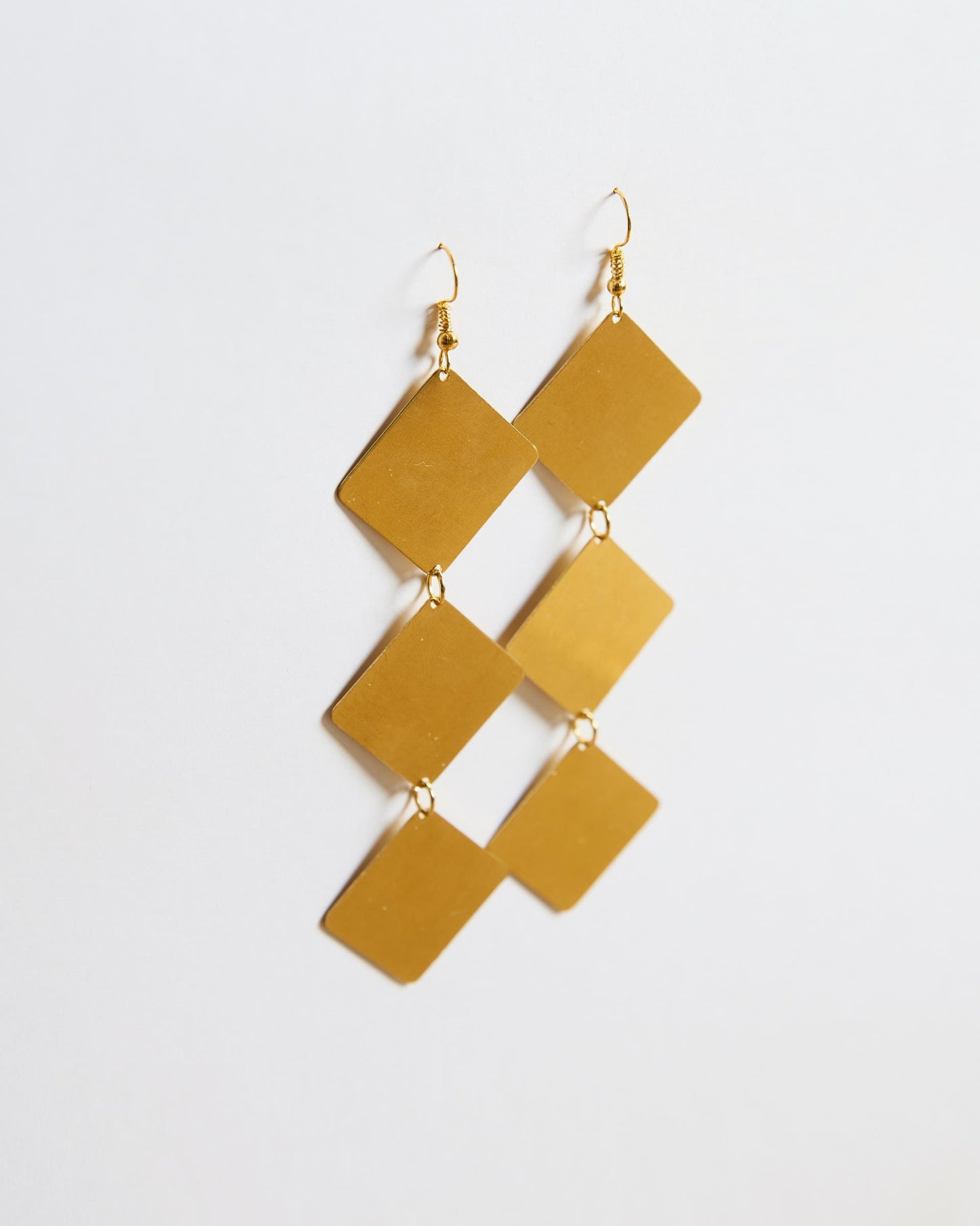 Maxi Gold Rhombus Earring