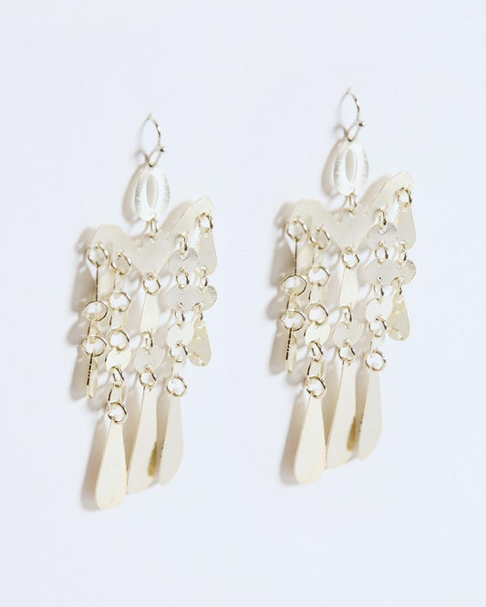 Antique Silver Waterfall Earrings