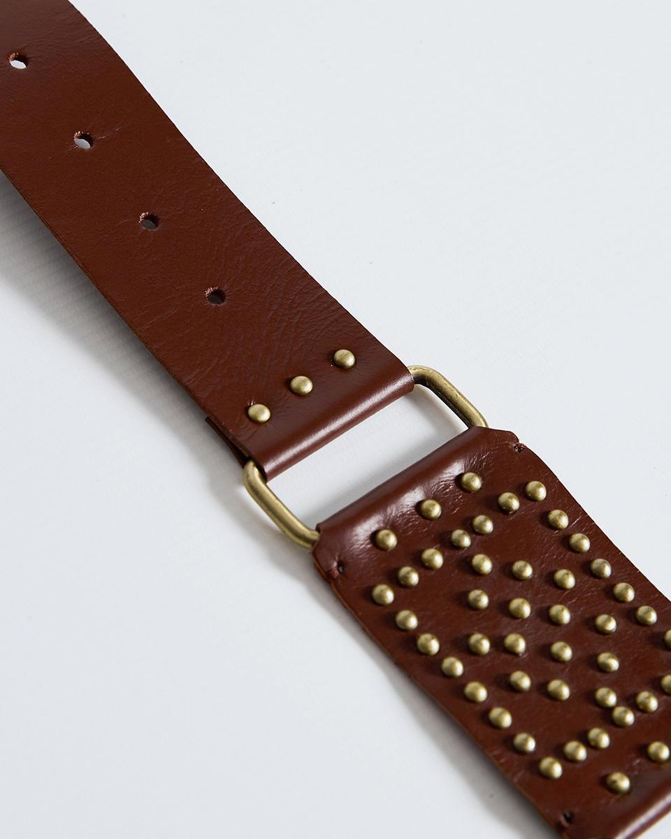 Brown Leather Sash Belt