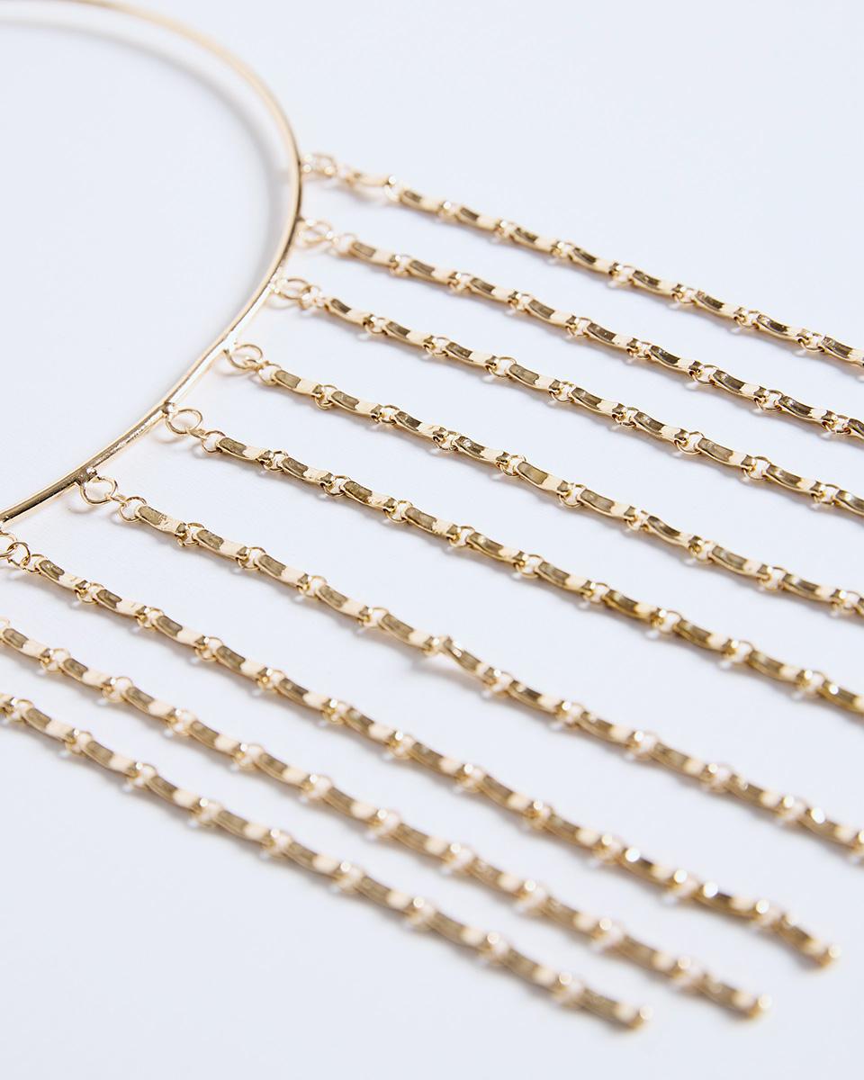 Gold Strip Hoop Necklace