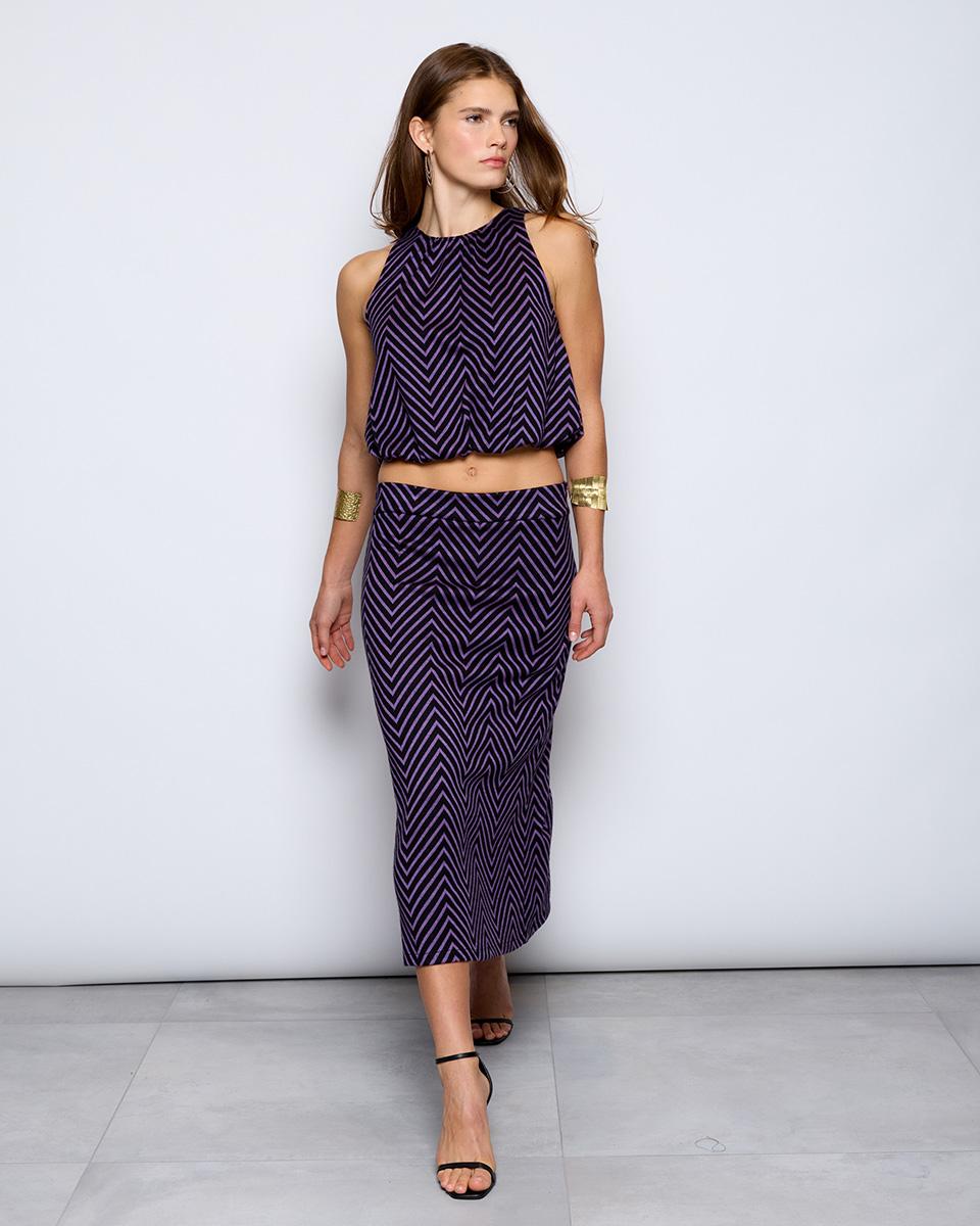 Top Zigzag Globo Morado