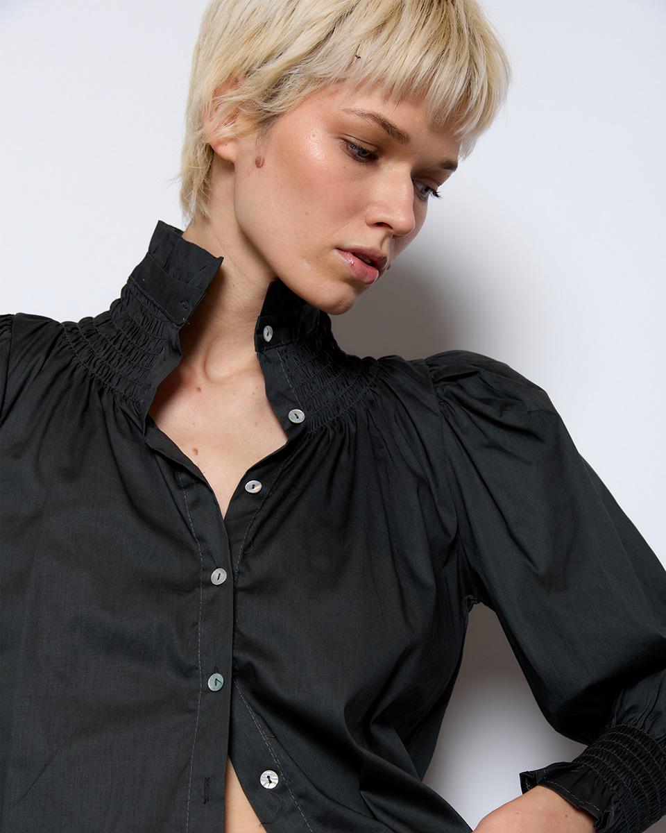 Anthracite Honeycomb Rigid Blouse