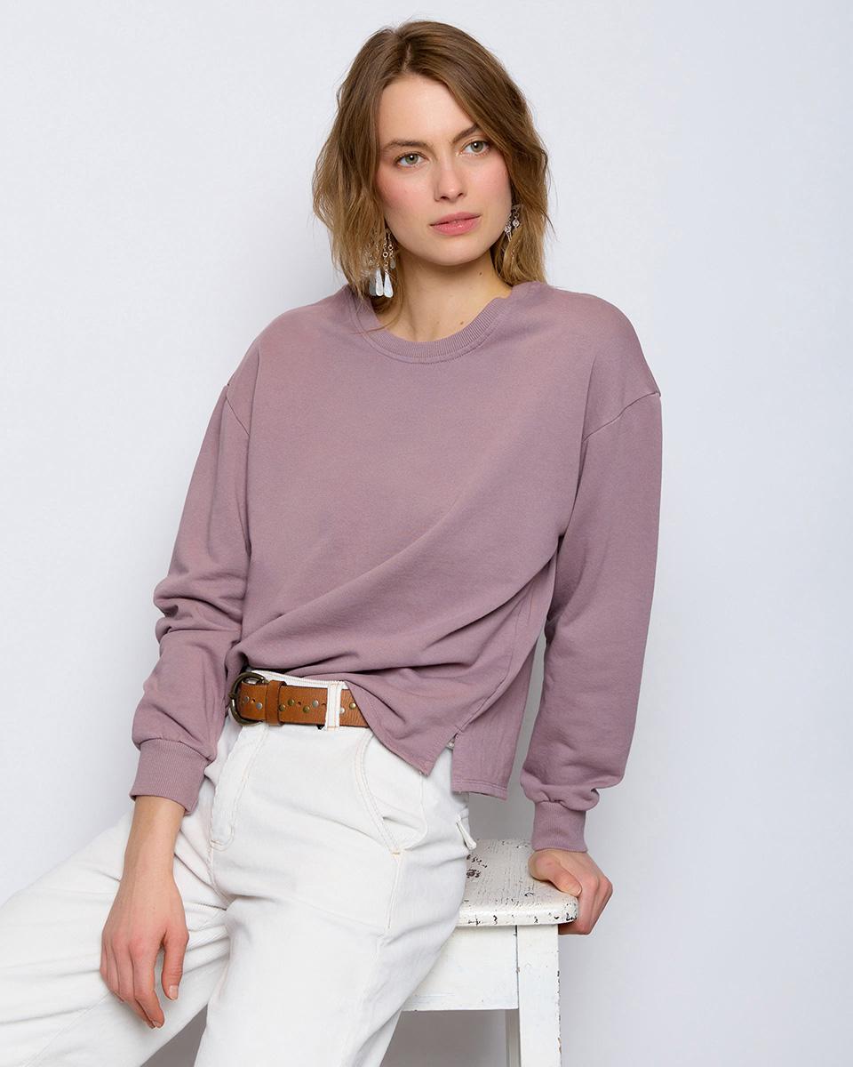 Purple Oversize Sleeve Sweatshirt