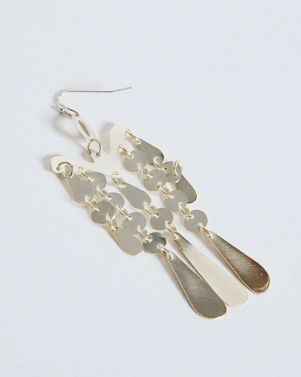 Antique Silver Waterfall Earrings