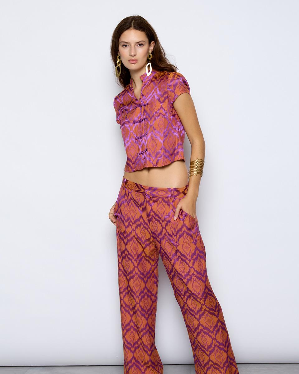 Pantalón Jacquard Naranja - 3