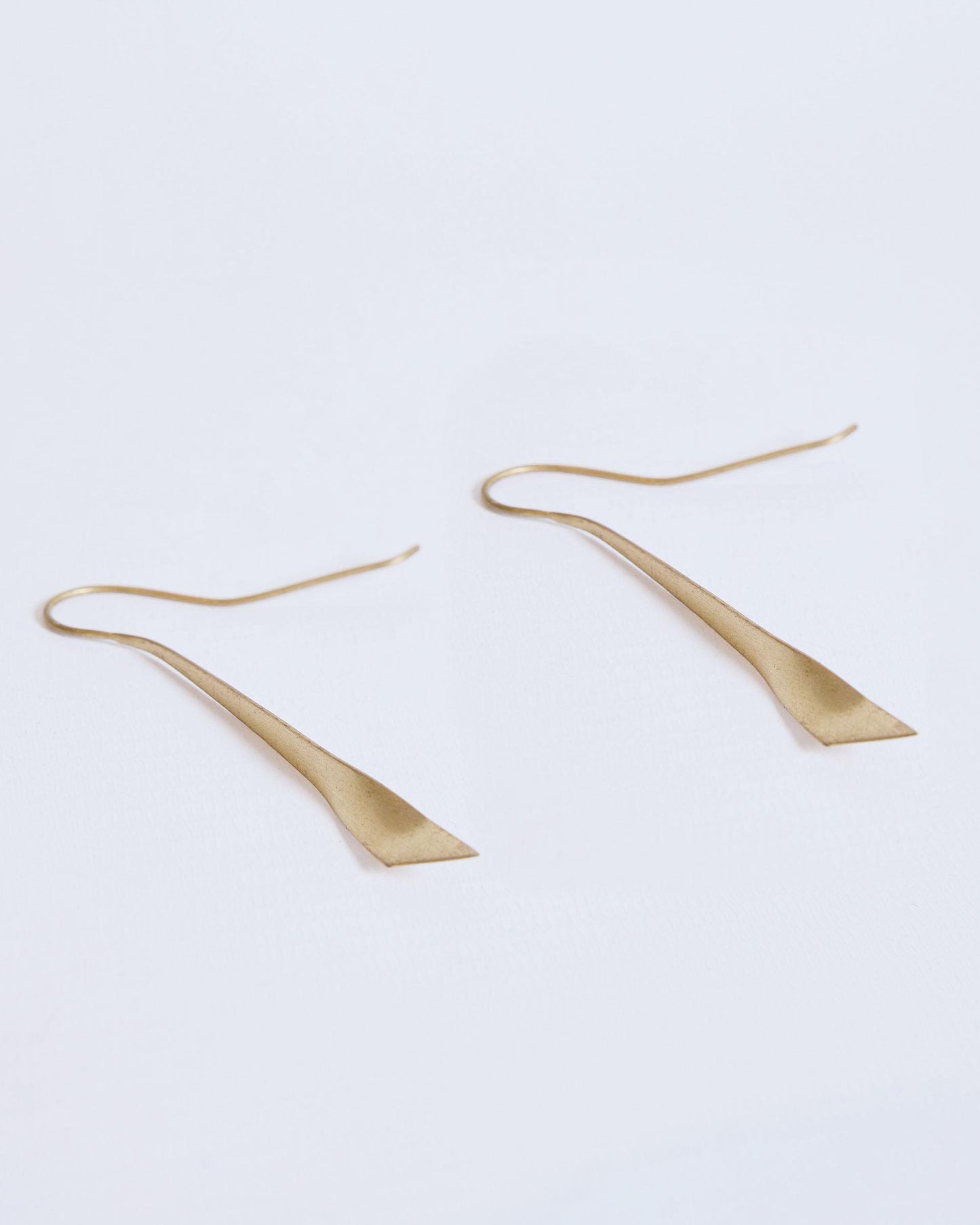 Gold Flat Strip Earrings